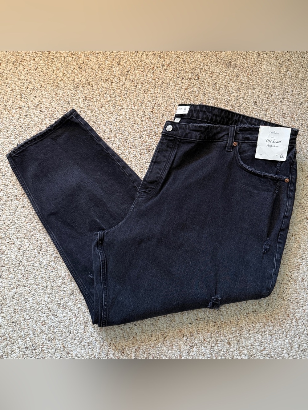 NWT Abercrombie and Fitch The Dad High Rise Jeans Size 37/24S